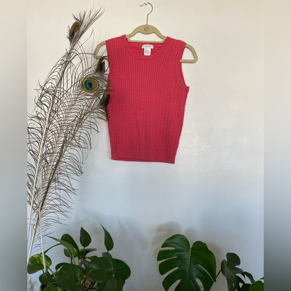 Cute Pink Sweater Vest by Kate Hill, Size Small 💕